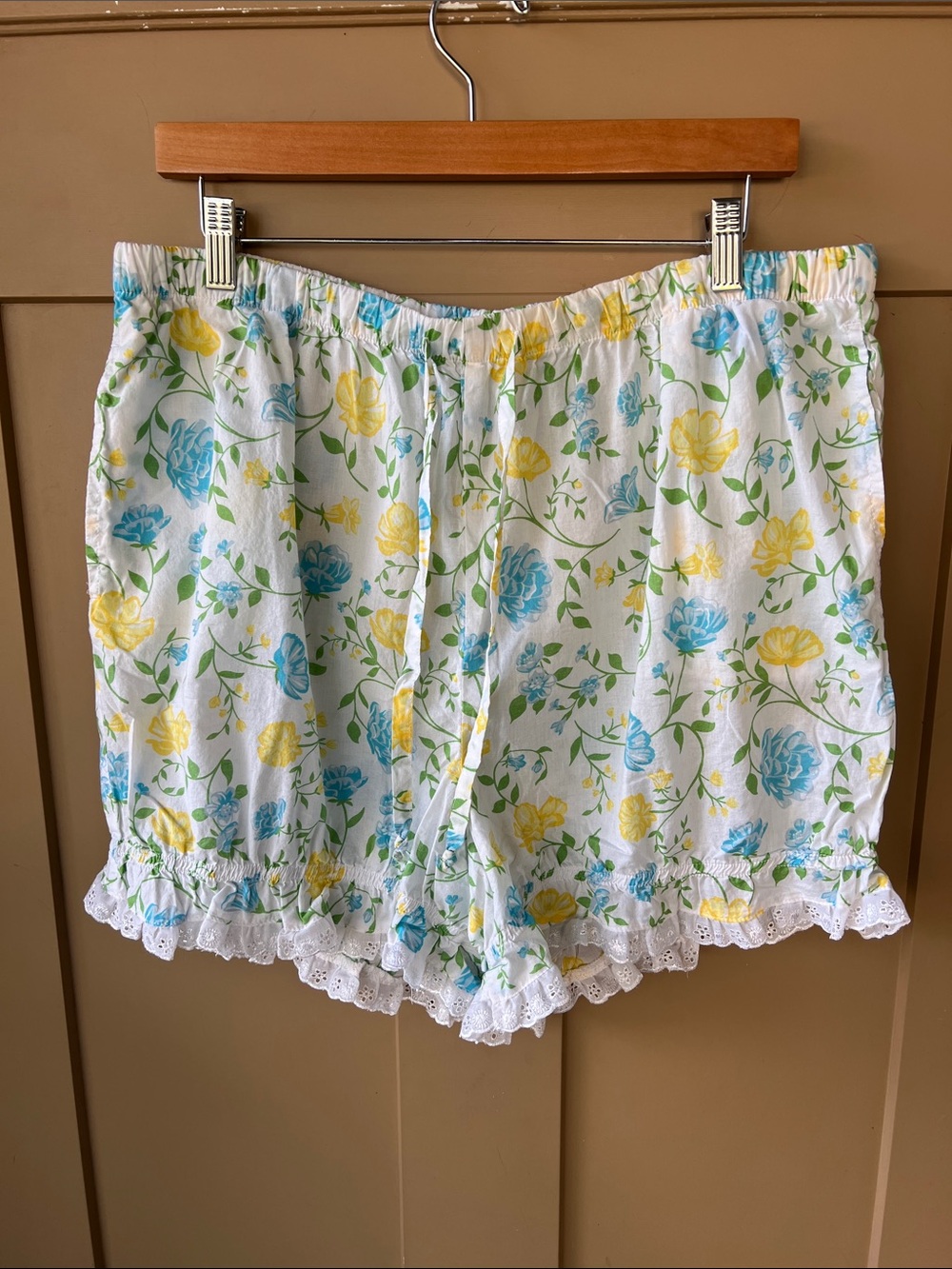 Vermont Country Store XL Like New Short/&Top Pajama Set Floral Cotton Cottagecor - Picture 6 of 9